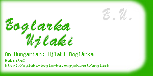 boglarka ujlaki business card